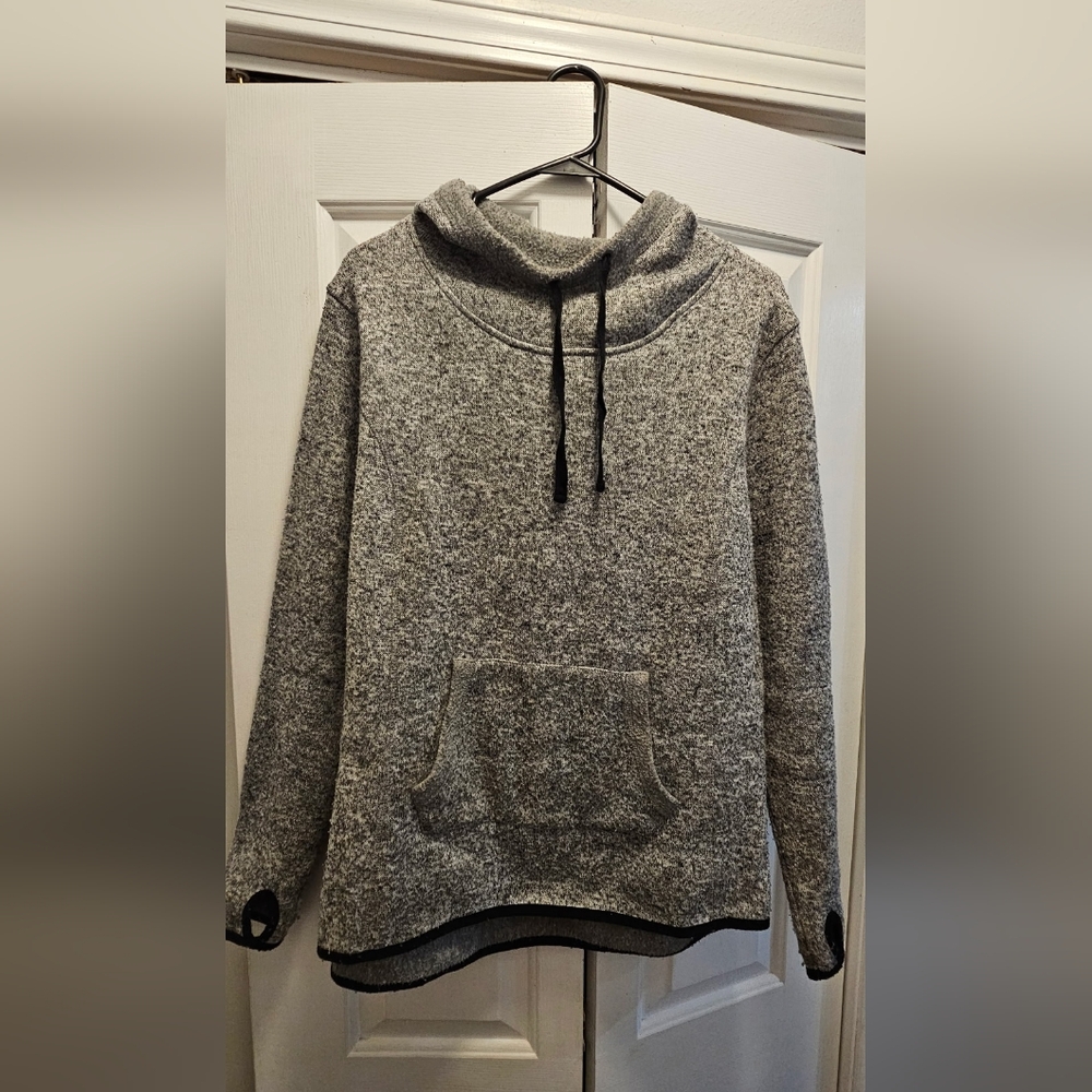 Danskin Now Women's Heathered Gray Cowl Neck Sweater
